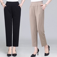 SHAN Womens Long Pants Casual Pants Womens Pants Wide Leg Pants New Style Womens Style Ice Silk Ankl