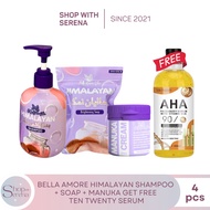 Bella Amore Himalayan Shampoo + Soap + Manuka GET FREE Ten Twenty Serum Whitening Brightening Set