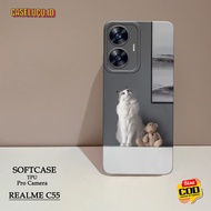 Case Realme C55hp - Latest Realme C55 Softcase - Fashion Cat Case - Realme C55 Casing - Realme C55 C
