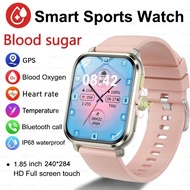 Bluetooth Call Women Smartwatch 1.85'' Full Screen Touch Watch Ladies Heart Rate Blood Sugar Monitor Smart Watch For Android iOS