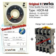 NEW Timer H3CR-A8 Multivolt 12V~48VAC/24V~48VAC EWIG + Socket 8Pin EWIG.