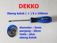 Obeng Dekko ketok plus ( + ) 5x100 mm panjang 20 cm screwdriver