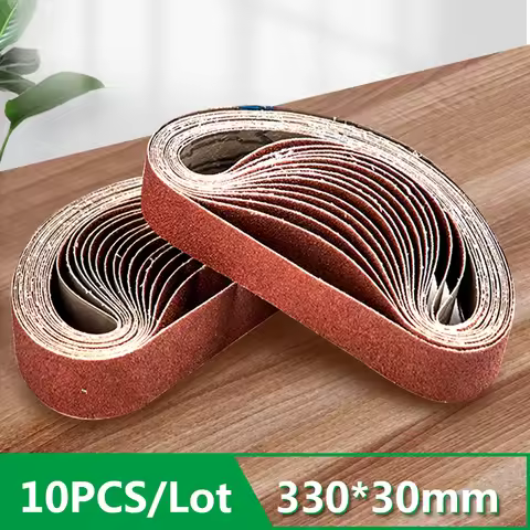 10PCS Abrasive Sanding Belts 330*30mm Sander Belt Sander Attachment Grinder Polisher Power Tool Acce
