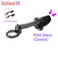 [CLEARANCE] Reusable Penis Sleeve with soft thorns extension delay with ring (Head Covered/ Uncovere