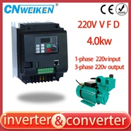 Single Phase 220V To Three Phase 220v Output 2.2KW 3HP Variable Frequency Drive VFD Inverter VSD Spe