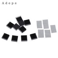 [Adepe] 10 Pieces Aluminum Processor Chipset Radiator Heatsink Cooler Pad 14x14x6mm