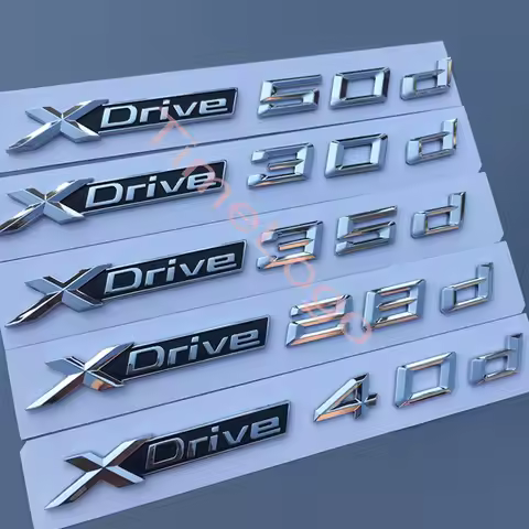 1PC XDrive 18d 20d 28d 30d 35d 40d 48d 50d for X1 X3 X4 X5 X6 X7 Car Fender Emblem Badge Trunk Stick