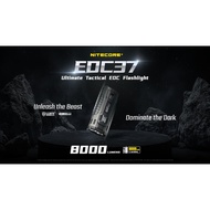NITECORE EDC37 8000 lumens EDC flashlight supports USB-C direct charging, suitable for outdoor campi