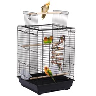 Portable Bird Cage Open Top Small Parrot Bird Cage For Canary Parakeet Cockatiel Budgie, Black Bird Cages &amp; Nests