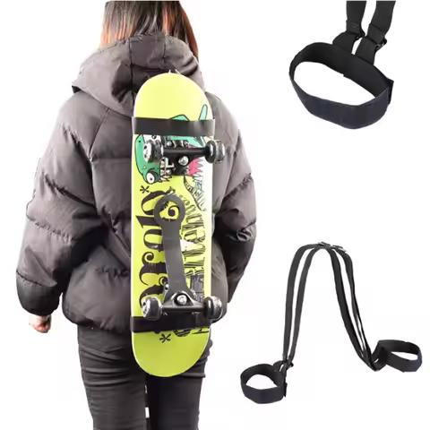 1Pc Adjustable Carry Strap Longboard Skateboard Shoulder Carrier Sling Backpack Portable Accessory f