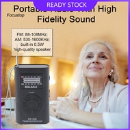 FOCUS Portable Radio for Seniors Portable Radio for Grandparents Portable Am/fm Radio with Hifi Sound and Four Listening Compact Pocket Radio for Reception and Multi-functional