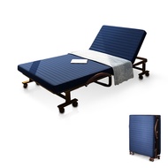 [特價]哲學之道6段收納折疊床-幅80cm(可拆洗免安裝)-深藍