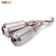 สำหรับ Ducati Scrambler800 Monster 797 2015-2021รถจักรยานยนต์ท่อไอเสียเต็มระบบ Slip-On คาร์บอนไฟเบอร