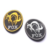 Black Metal Gear Solid MGS FOX HOUND Special Force Group Embroidery Velcro Patch