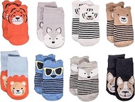Baby Boy Socks, Animal Theme, 8-Pack, 0-12 Months