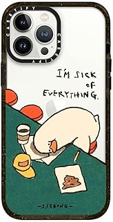 CASETiFY Impact Case for iPhone 13 Pro Max - I'm Sick of Everything by SSEBONG - Clear Black