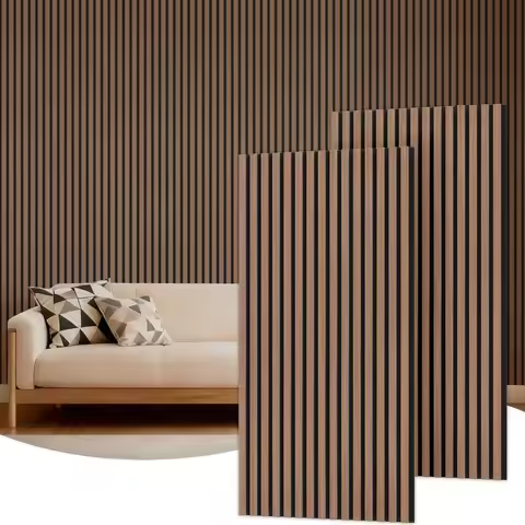 Wood Wall Panels for Interior Wall Decor, 2 Pack 47.2x23.615.5ft2 Wood Slat Acoustic Panels, Soundpr