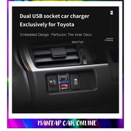 USB PORT For Toyota Vios Altis Vigo Vellfire Camry Perodua Alza Myvi Dual Port USB Power Socket Char