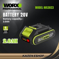 WORX Genuine WA3023 Bateri 20V 2.0AH I 20V 2.0AH Battery