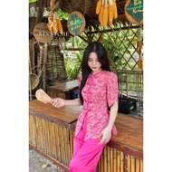 [Odd shirt] ba ba shirt made of double-skin brocade with diagonal sleeves (no pants included) - SÍN 