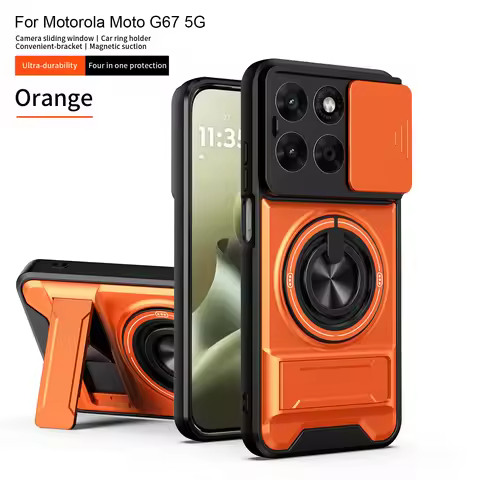 For Motorola G75 Case Moto G67 Cover Moto G77 G75 Phone Case Magsafe Magnetic Fold Holder Military A