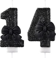 AOOLADA 14 & 41 Birthday Candle, 14th & 41st Cake Candles, Number 14 & 41 Birthday Candles for Cake