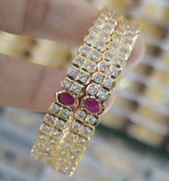 indian gold plated stone bangles