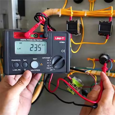 UNI-T Digital RCD ELCB Tester AUTO RAMP Electric Circuit Breaker Finder Professional Leakage Protect