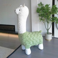 SJY Shoe Changing Stool Oversized Creative Alpaca Sitting Stool Light Luxury Animal Stool Floor Hand
