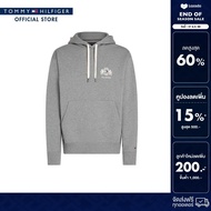 Tommy Hilfiger เสื้อสเวตเตอร์ ผู้ชาย รุ่น MW0MW37462 P91 - สีเทา ทรง Relaxed Fit