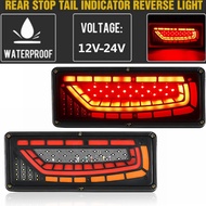 Truck Tail Light LED Dynamic Turn Signal 12/24v Rear Brake Reverse Trailer Bus Camping 2pcs