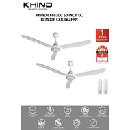 Khind Kipas Siling 60" BLDC Ceiling Fan With Remote Control White CF683DC WHITE