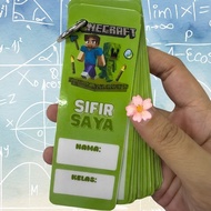 Sifir Poket Custom Nama (sifir 1-12)