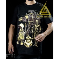 BT 110 Star wars R2D2 Robot T-Shirt Black Timber Cotton Fabric Tight Screen Print S M L XL XXL