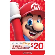 Nintendo Eshop Prepaid Card 20USD switch wiiu 3DS任天堂充值卡[Ready stock]