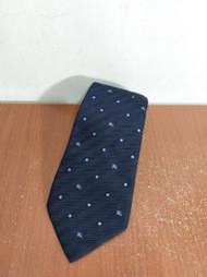 義大利製 刺繡 Burberry 點點 100%絲 英倫 紳士 領帶