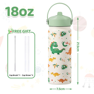 Kids Tumbler 18oz Kids Thermos Bottle Kids Thermos Flask Kids Stainless Steel Water Bottle Portable 