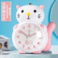 Cute Cat Creative Unique Alarm Clock Bedside Mute Student Cartoon Voice Speaking Children Luminous S