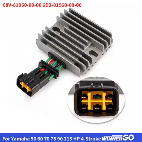 68V-81960 Voltage Regulator Rectifier Assy For Yamaha 50 60 70 75 90 115 HP 4-Stroke Outboard 68V-81
