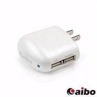 【鳥鵬電腦】aibo CB-AC-USB-A-W AC電源轉USB 2PORT 充電器 白 3100mA 5V/3.1A