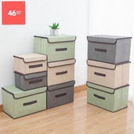 Portable Non-woven Storage Box Storage Box Foldable Linen Cloth Storage Bin Organizer Basket Rak Buk