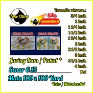 JARING IKAN 015 100X100 YOKO (MATA BERDIRI) PUKAT SENAR 015 / JARING CAP KEPITING / PUKAT KEPITING /
