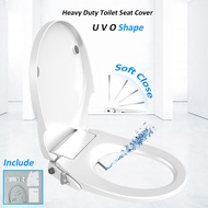 <Package> Toilet Seat Bidet Sprayer Soft Close Toilet Seat Cover Bidet Toilet Seat DIY Easy to Insta