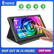 Eyoyo Raspberry Pi Screen, APROTII 7 inch 1024x600 IPS Portable Monitor, 5-Points Capacitive Touchsc