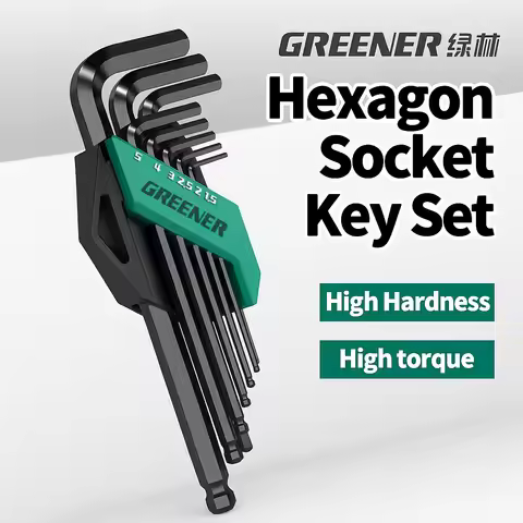GREENERY Hex Key Allen Wrench Set Hardened Steel Extended Universal Hex Key Metric Allen Wrench L He