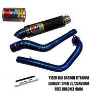 Y15ZR 35MM NLK RACING EXHUAST TEMBAK BULAN TITANIUM CARBON