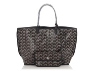 Goyard Black Goyardine Canvas and Chevroches Calfskin Reversible Anjou PM Tote, 2019