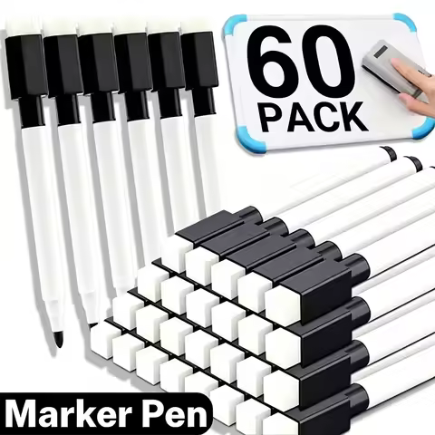 Whiteboard Markers Pen Dry Erase Markers with Eraser Cap for Office School Stationery Magnetic White