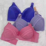 KATUN RVC - Thin Foam Bra Without Wire 38-46 3 Hooks Plain Cotton Bra Imported Underwear Adult Under