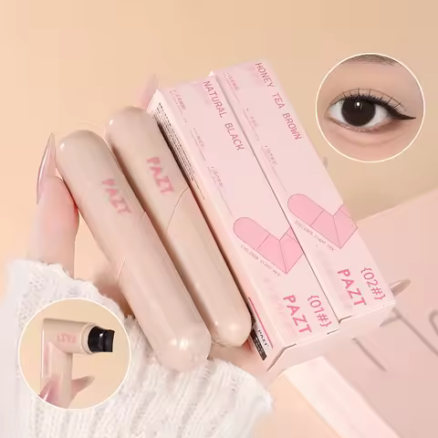 Eyeliner stamp pen, one-piece eyeliner pen, natural makeup application, a beginner's assistant, two 